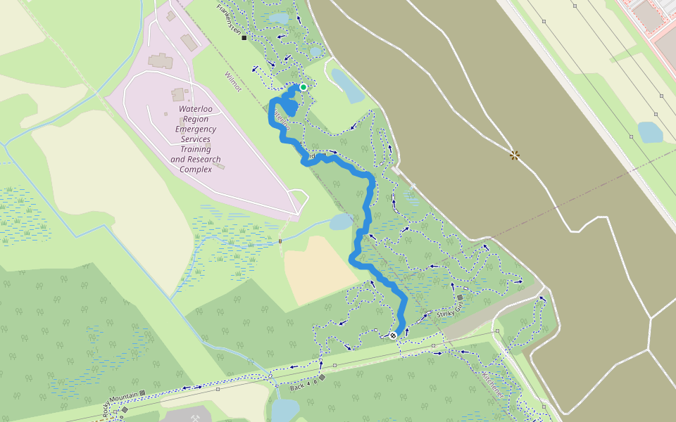 The Bride walking route map in Waterloo