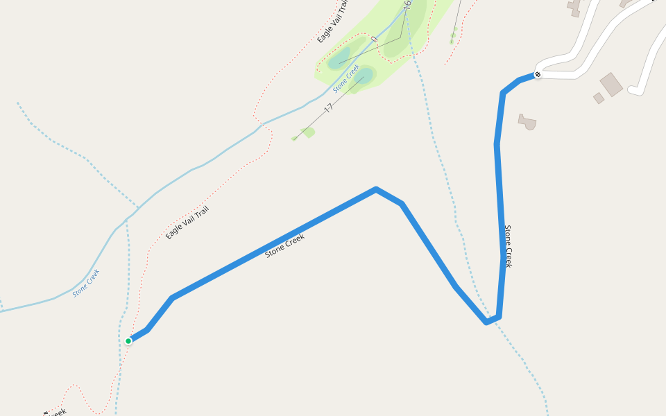 Stone Creek walking route map in Vail