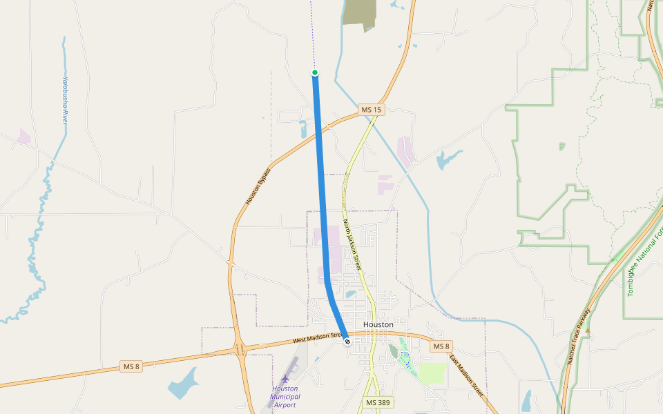 Tanglefoot Trail walking route map in Houston