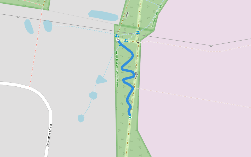 Luge walking route map in Thornlands