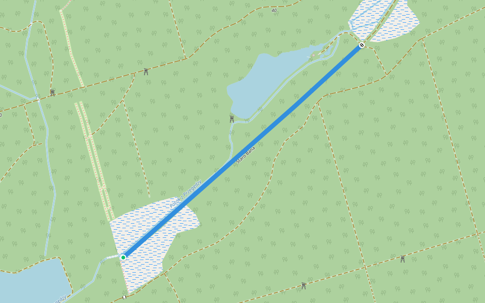 Staro Bana walking route map in Rybnik