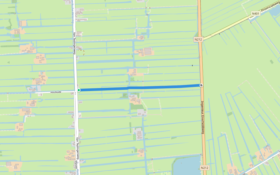 De Rosskamp-pad walking route map in Kamerik