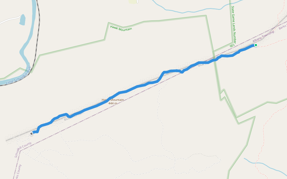 Skyline Trail walking route map in Kempton