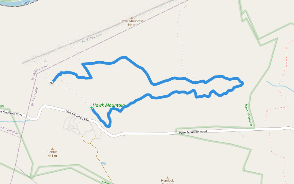 River of Rocks Trail walking route map in Kempton