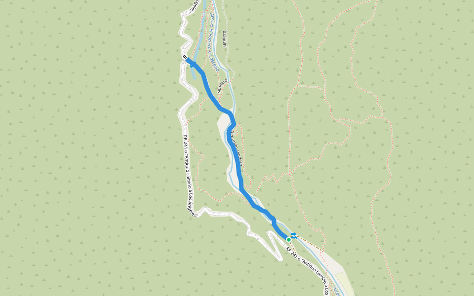 Segundo sendero walking route map in La Quebrada