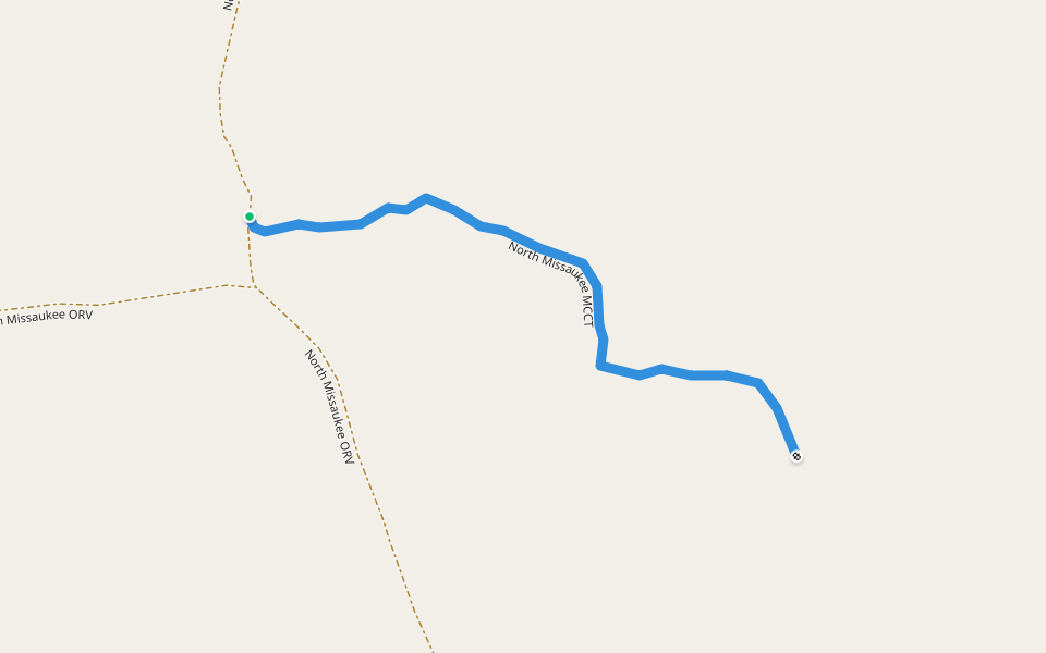 North Missaukee MCCT walking route map in Manton