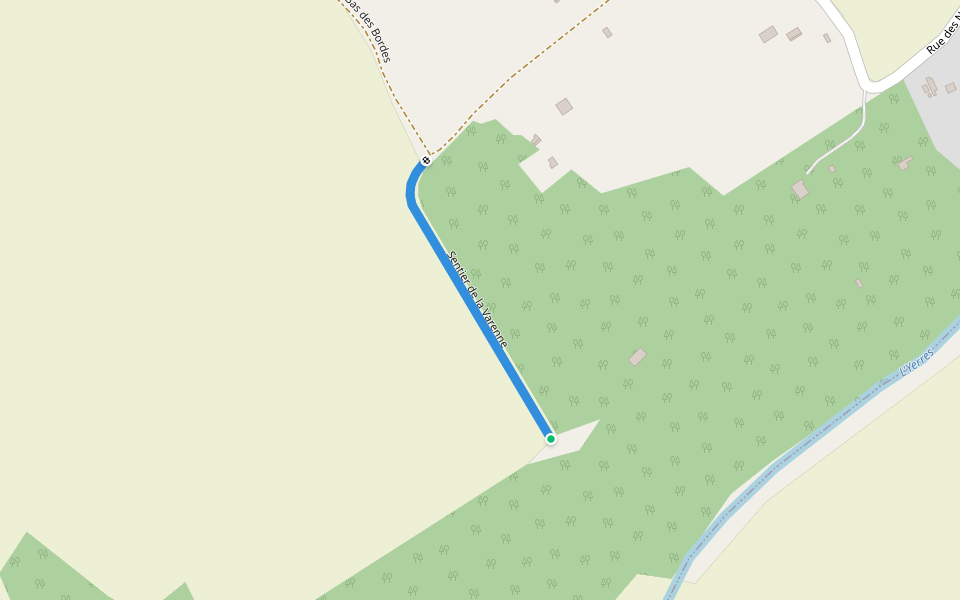 Sentier de la Varenne walking route map in Grisy-Suisnes