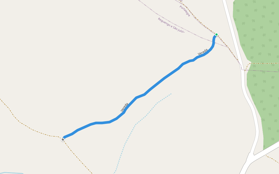 Vereda walking route map in Ribeira de Nisa