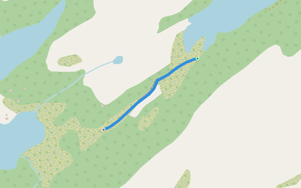 Haugsdalen-Malitjønna walking route map in Alset