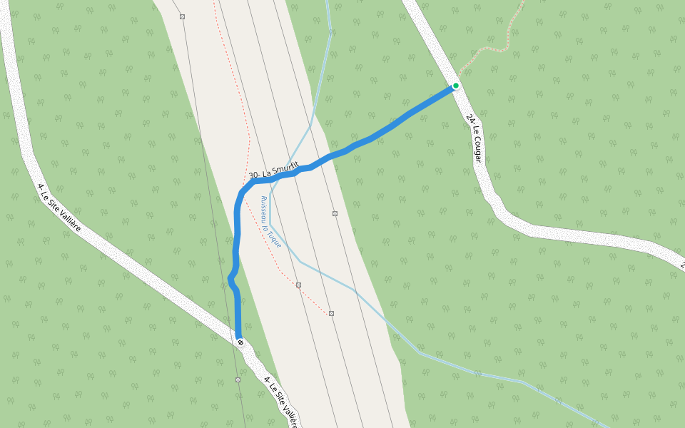 30- La Smurfit walking route map in La Tuque