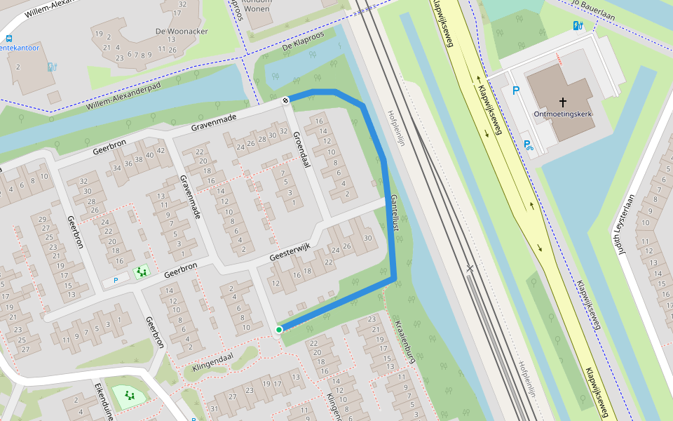 Gantellust walking route map in Pijnacker
