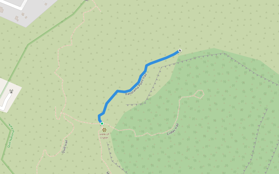 Panorama Point trail walking route map in Oranjestad
