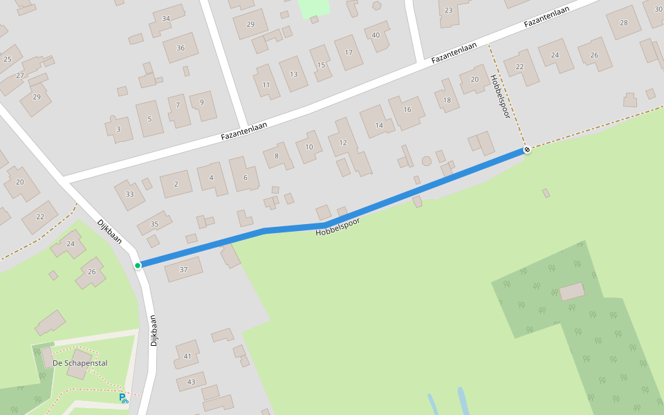 Hobbelspoor walking route map in Vorselaar