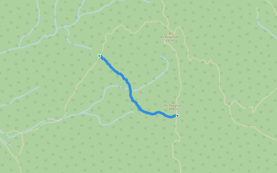 Parben walking route map in Mont-Tremblant