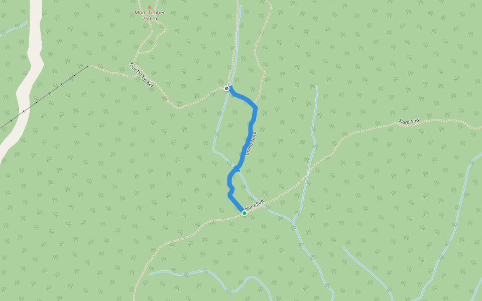 Grand-Nord walking route map in Lac-Supérieur