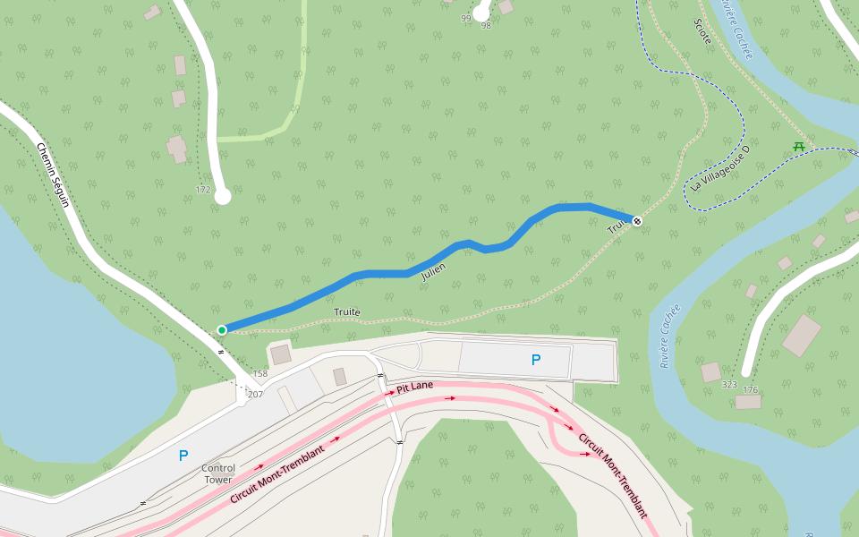 Julien walking route map in Mont-Tremblant