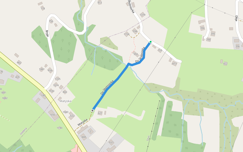 Do Skotniorka walking route map in Koniaków