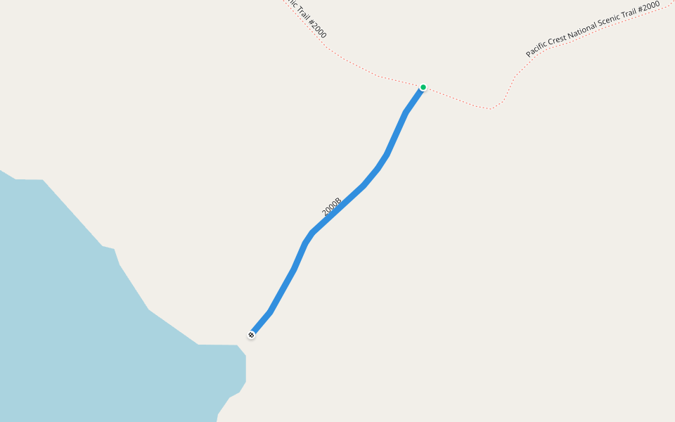 2000B walking route map in Echo Lake