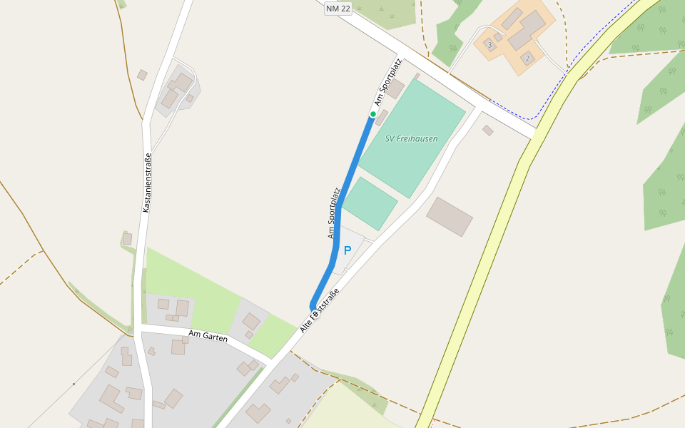 Am Sportplatz walking route map in Seubersdorf in der Oberpfalz