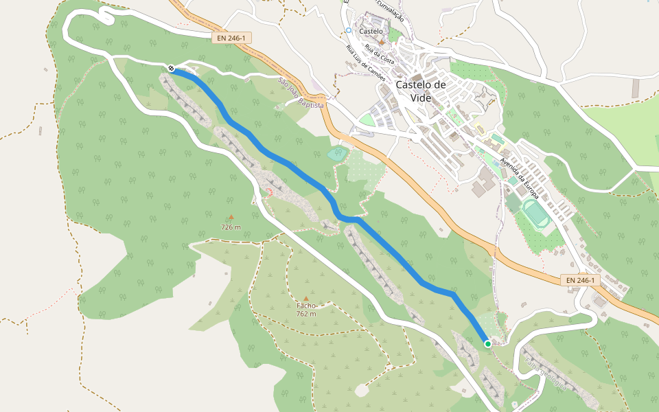 Circuito de Manutenção walking route map in Castelo de Vide