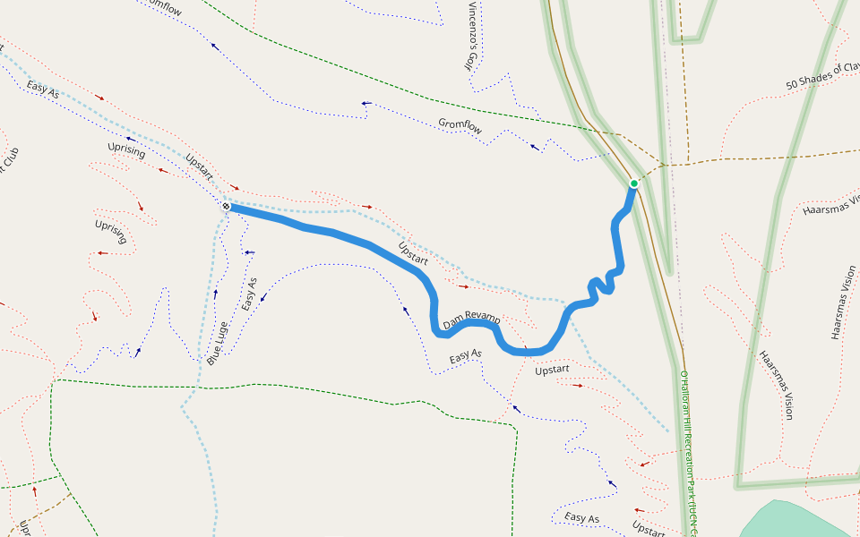 Dam Revamp walking route map in Seaview Downs