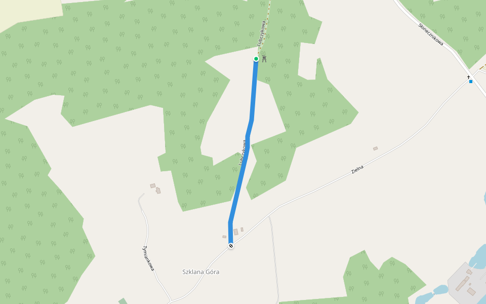 Lubczykowa walking route map in Warcz