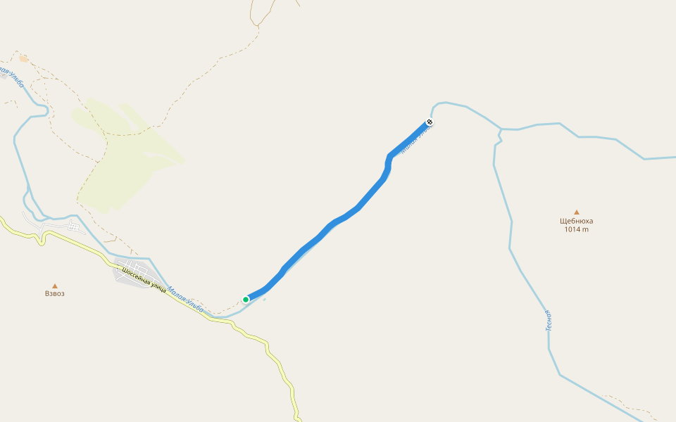 тропа на Вороний камень walking route map in Gornaya Ulbinka