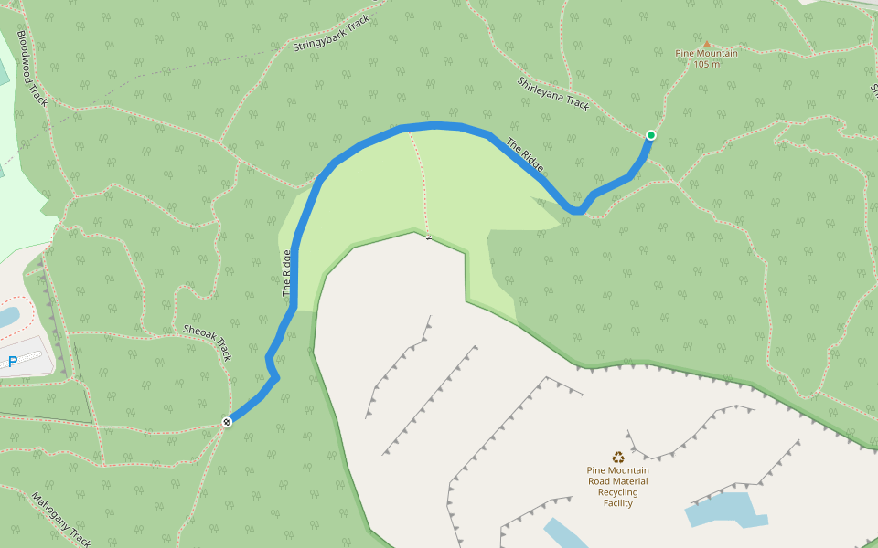 The Ridge walking route map in Carina Heights