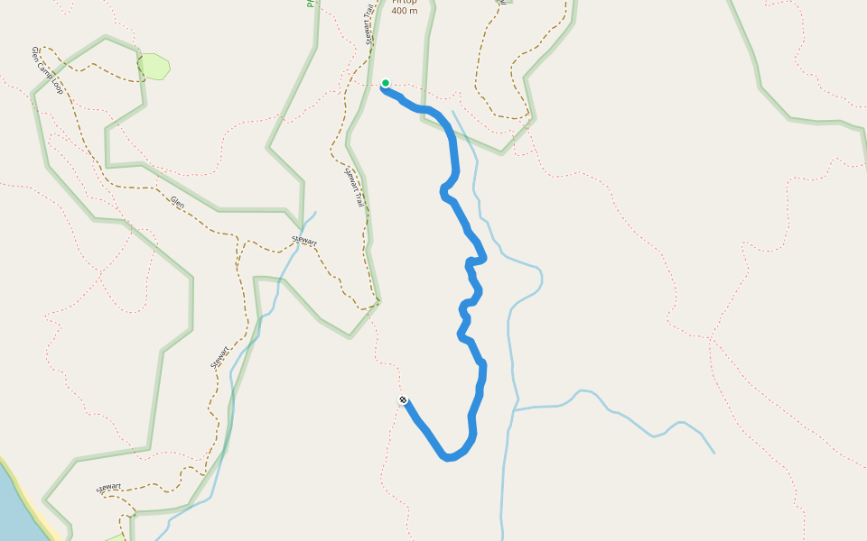 Alamea Trail walking route map in Bolinas