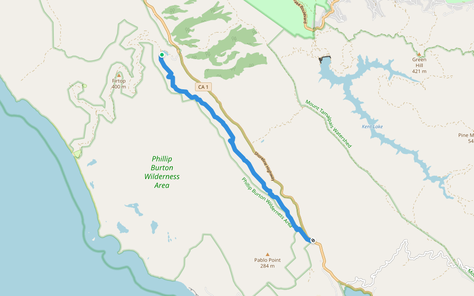 Olema Valley Trail walking route map in Olema