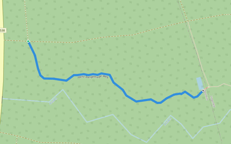Heinz-Dangelmayer-Weg walking route map in Westheim(Pfalz)