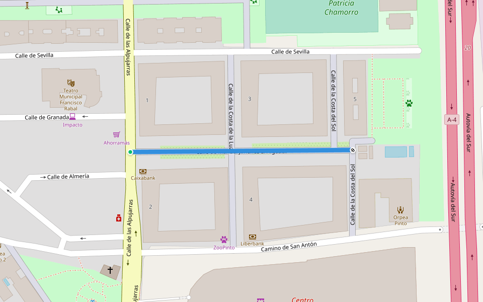 Calle de Manuel Jiménez El Alguacil walking route map in Pinto