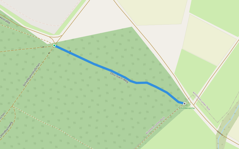 Otto-Stach-Weg walking route map in Kirchheim unter Teck