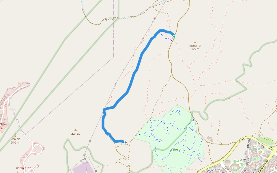סכין יותם walking route map in Eilat