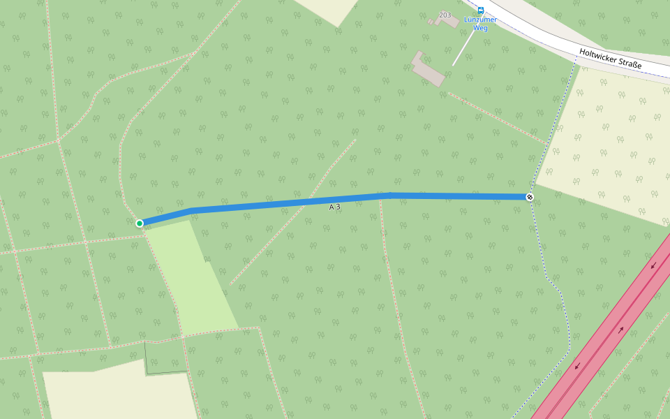 A 3 walking route map in Haltern am See