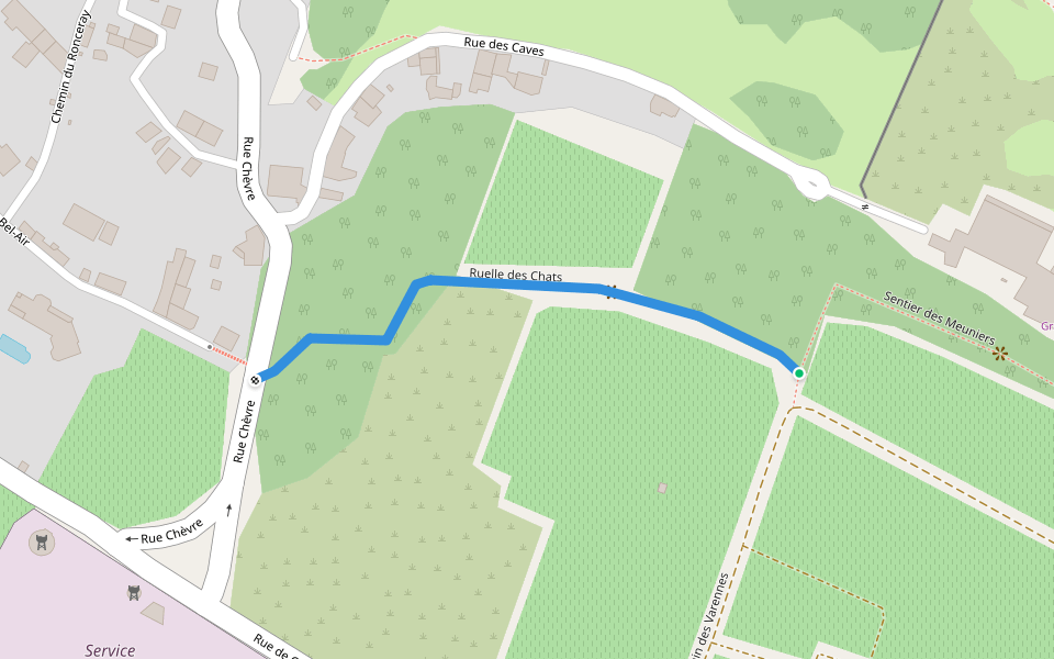 Ruelle des Chats walking route map in Saumur