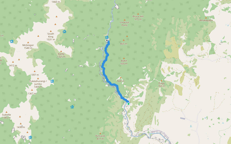 Barra Track walking route map in Kaituna