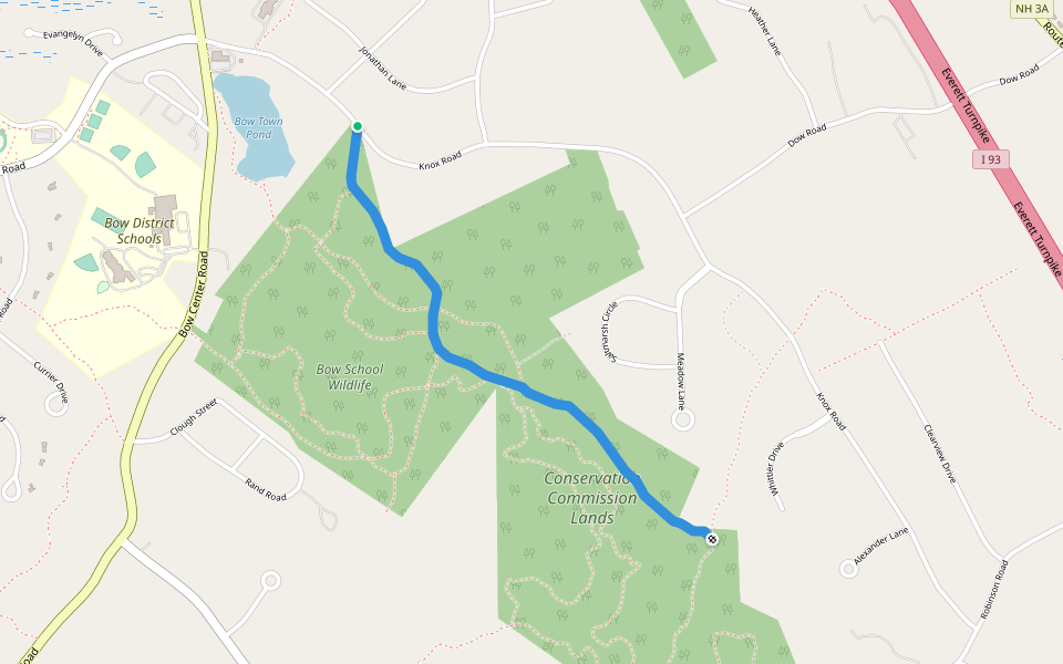 Robertson walking route map in Bow