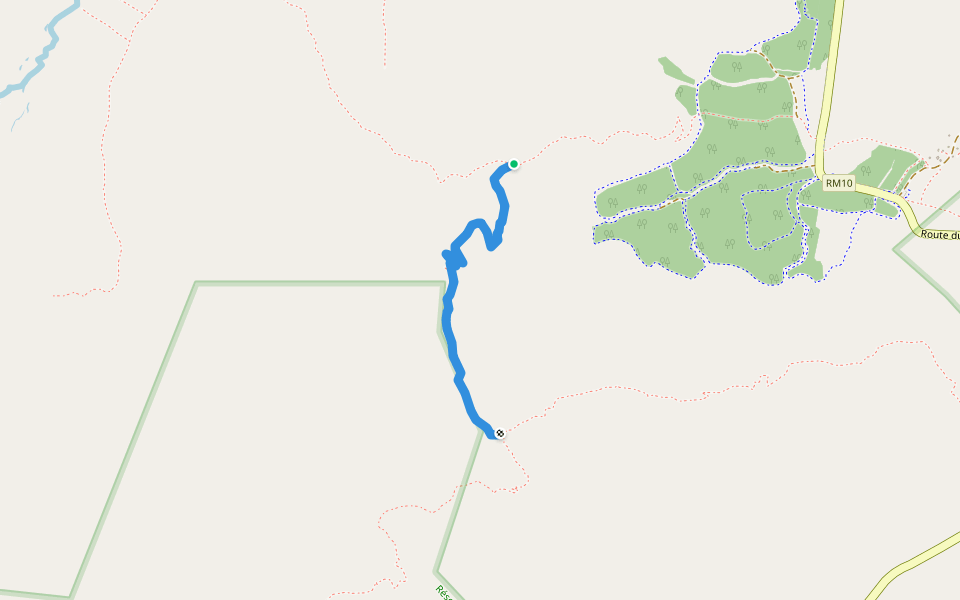 Boucle de Netcha walking route map in Prony