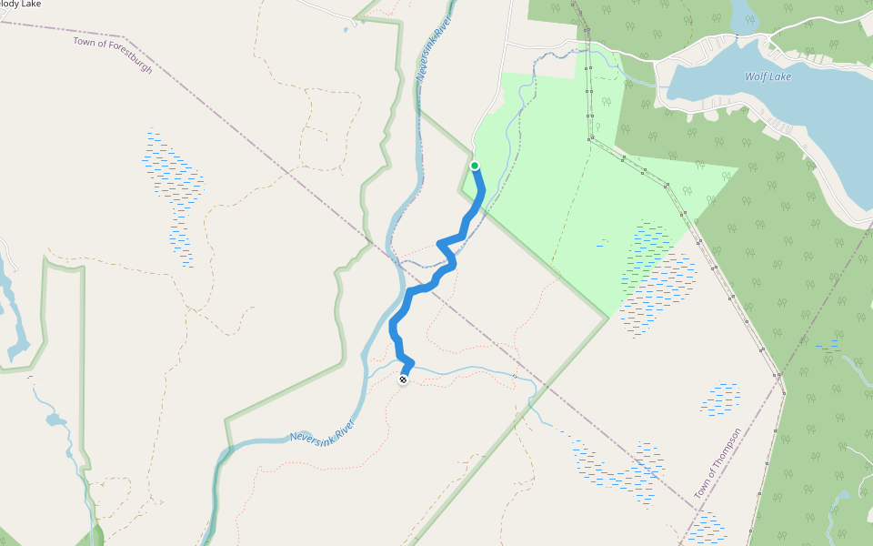 Blue Trail East walking route map in Rock Hill