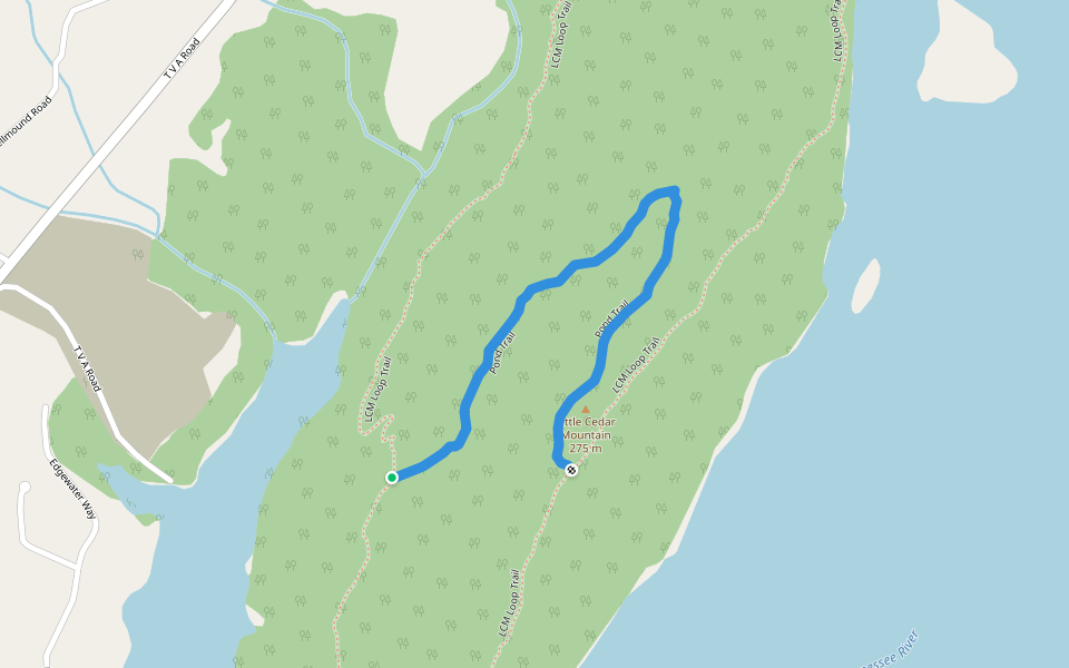 Pond Trail walking route map in Jasper
