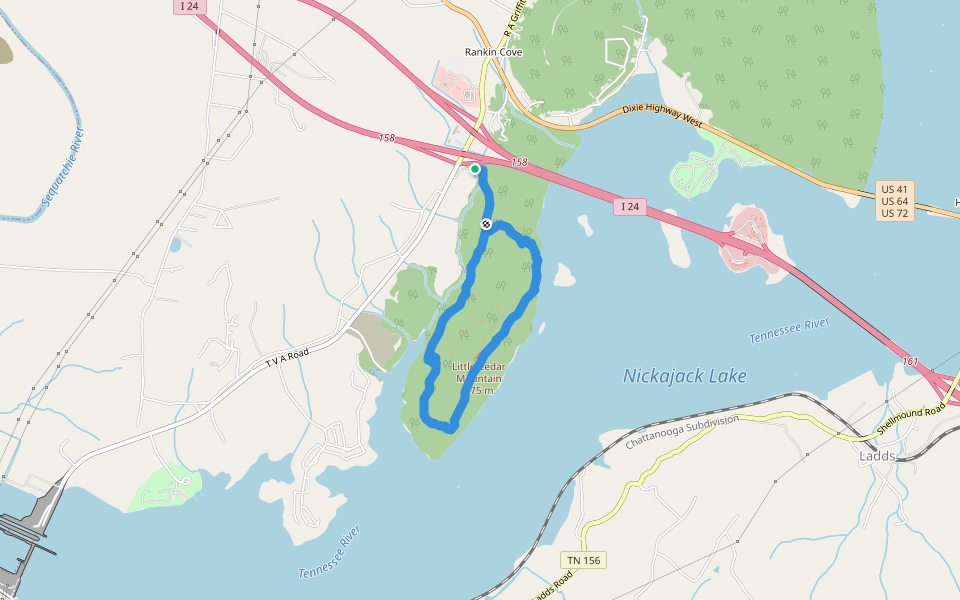 LCM Loop Trail walking route map in Jasper