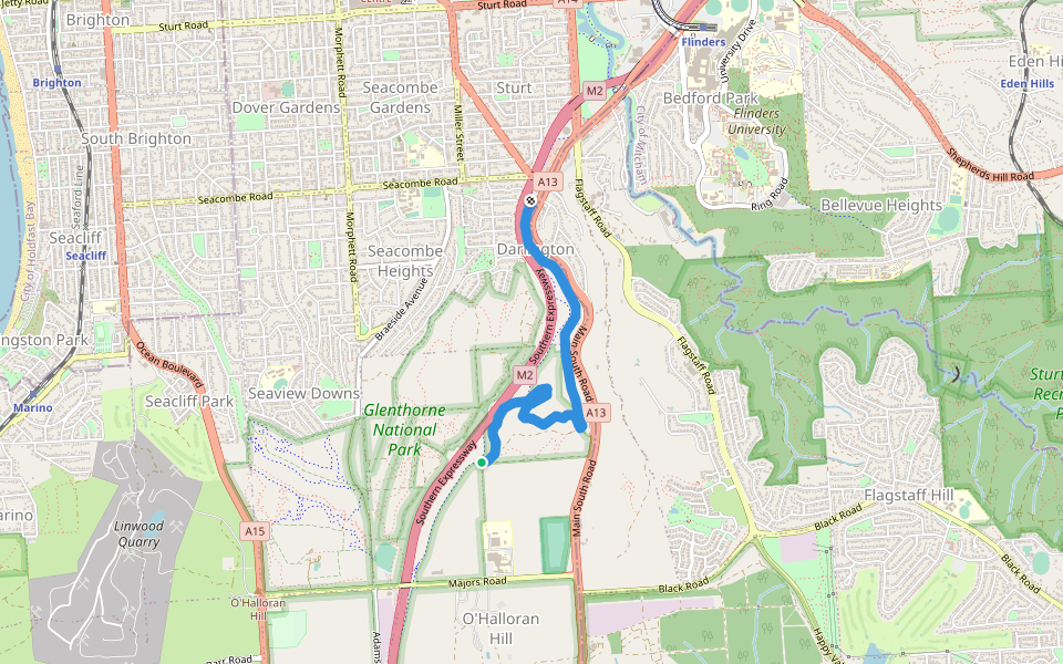 Flinders Route walking route map in Sturt