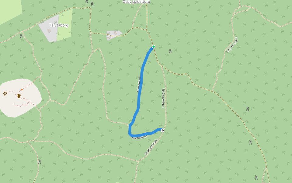 Mastavägen walking route map in Ösby