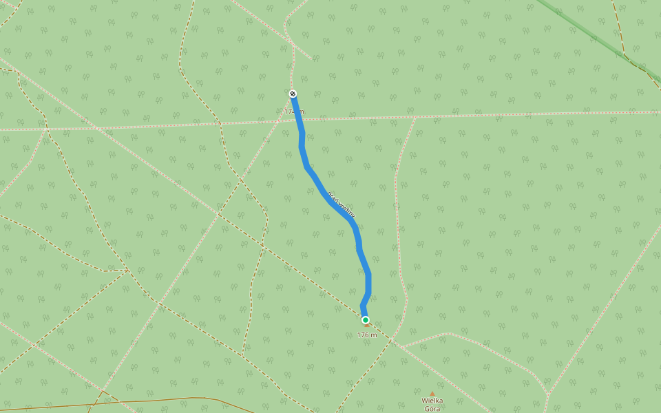 grań wydmy walking route map in Radom