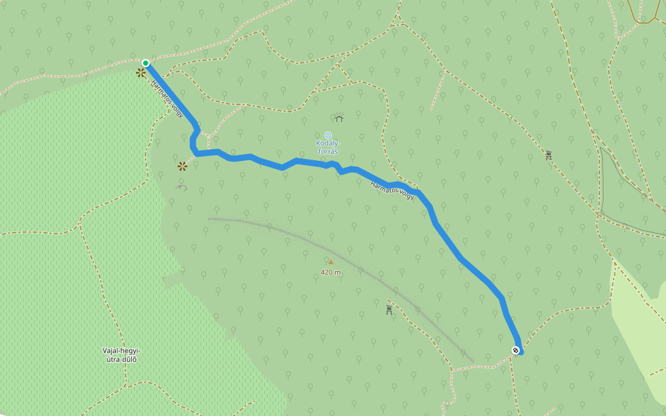 Harmatos-völgy walking route map in Mór