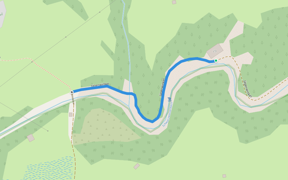 Jägerwinkel walking route map in Hirschegg