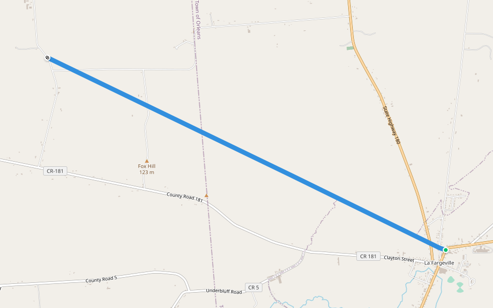 Sissy Danforth Rivergate Trail walking route map in La Fargeville