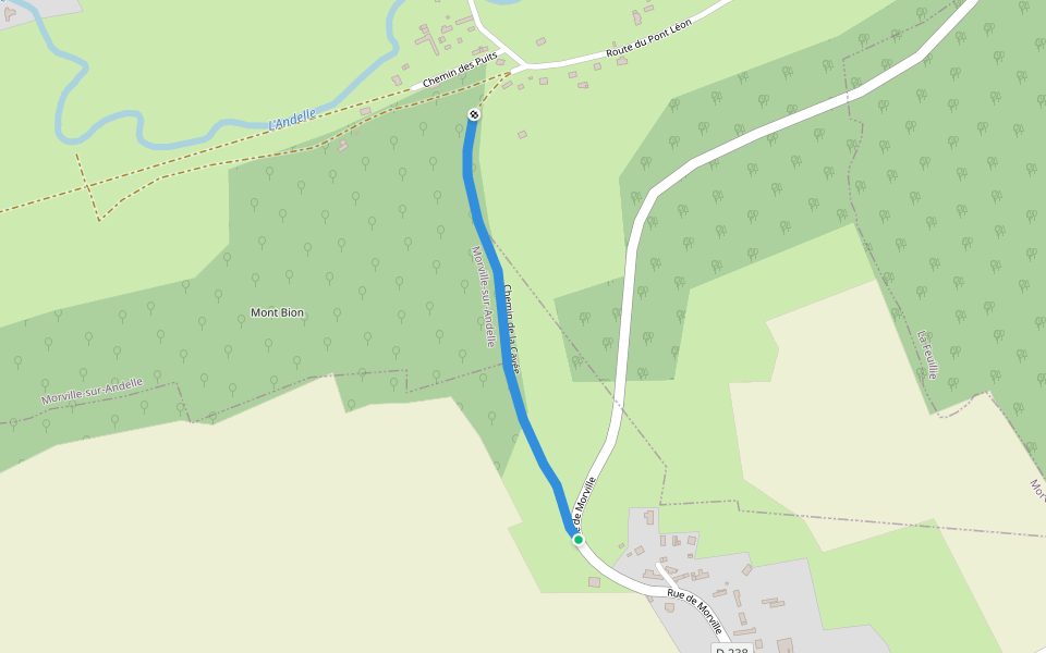 Chemin de la Cavée walking route map in La Haye