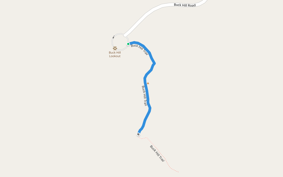 Buck Hill Trail walking route map in Fryburg